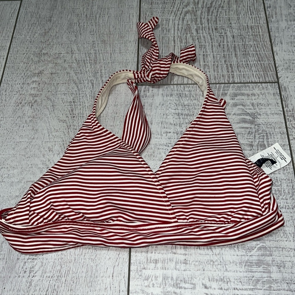 Women’s striped bikini top